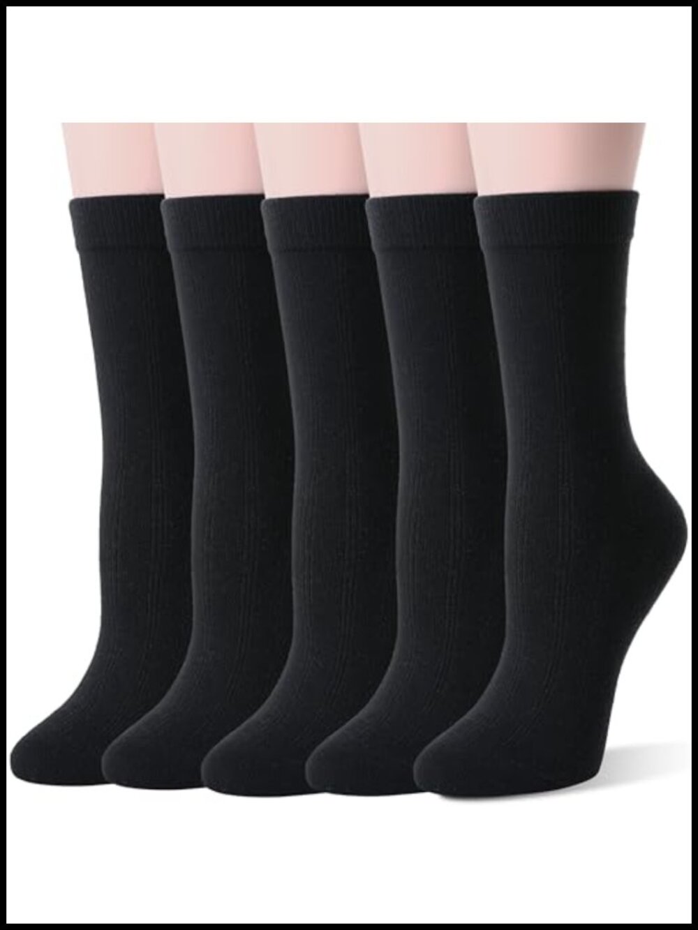 Merino Wool Boot Socks Warm Winter Cozy Breathable Work Casual 5 Pairs